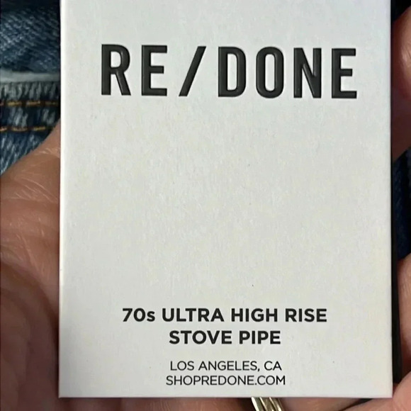 Re/Done Blue Flare & Wide Leg Jeans - Picture 3 of 11